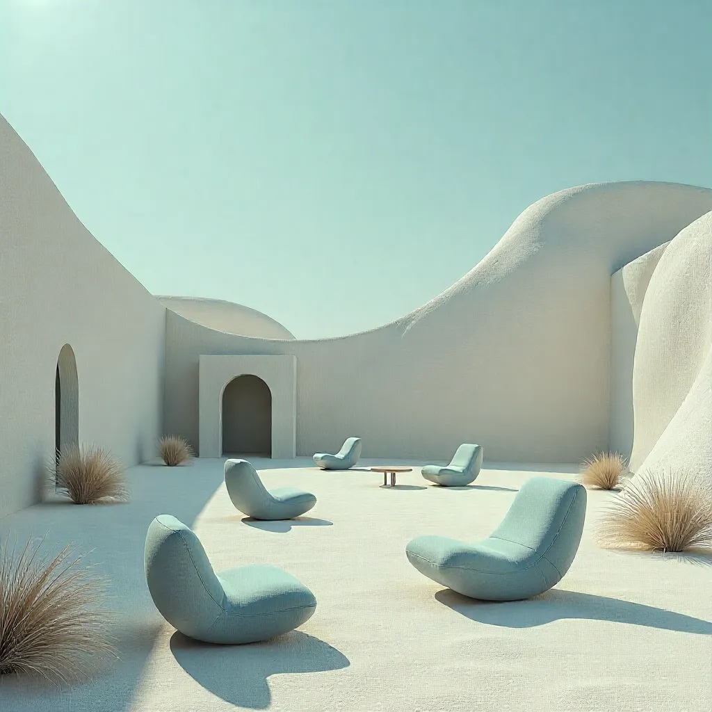 Modern space-saving furniture in minimalist apartment