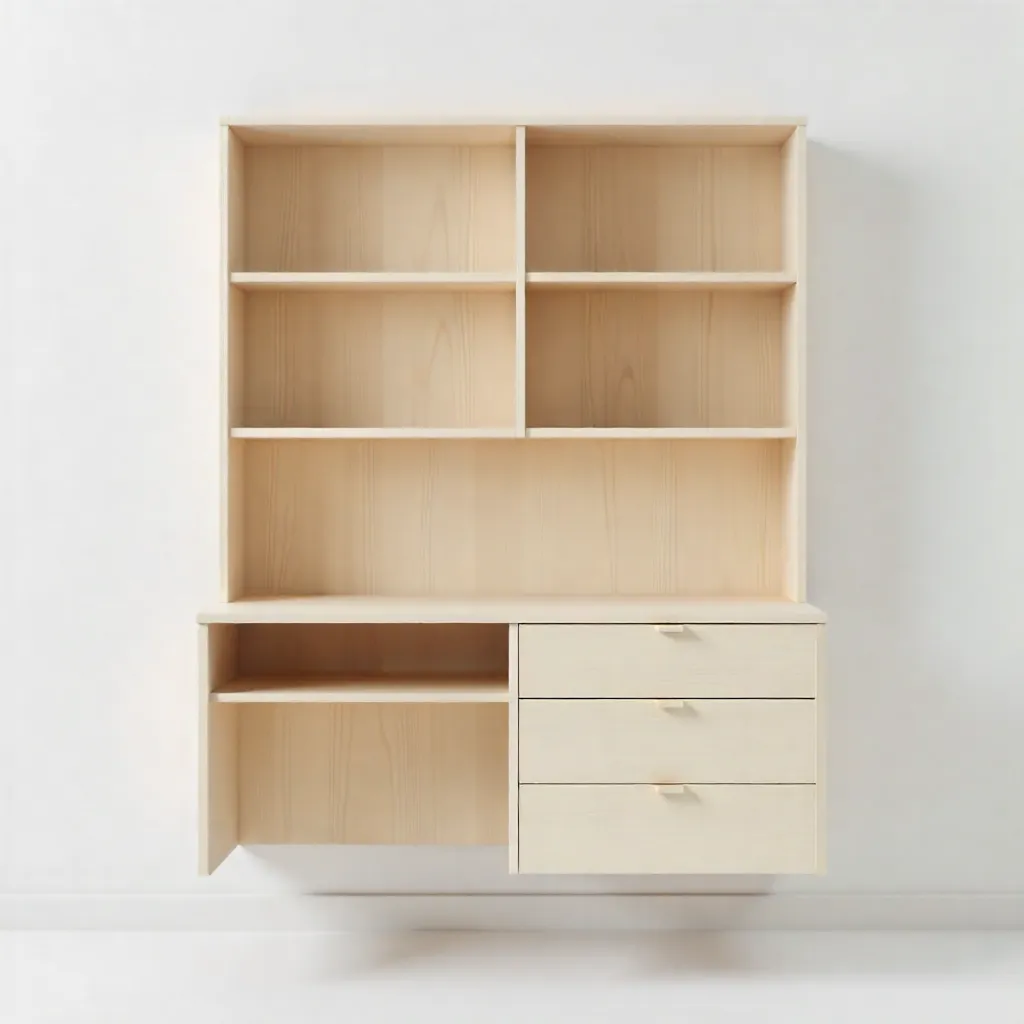 Modular shelving system detail